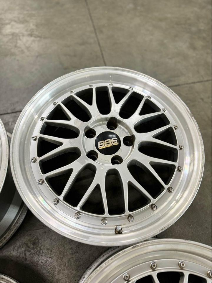 BBS LM 5X114.3 18x8 +35 Square Set of 4 Silver LMP078